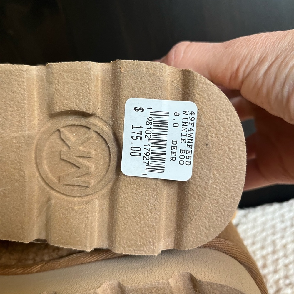 Michael Kors Winnie Bootie Faux Curly Shearling Womens Teddy Ankle Bootie Size 8 - Picture 7 of 9
